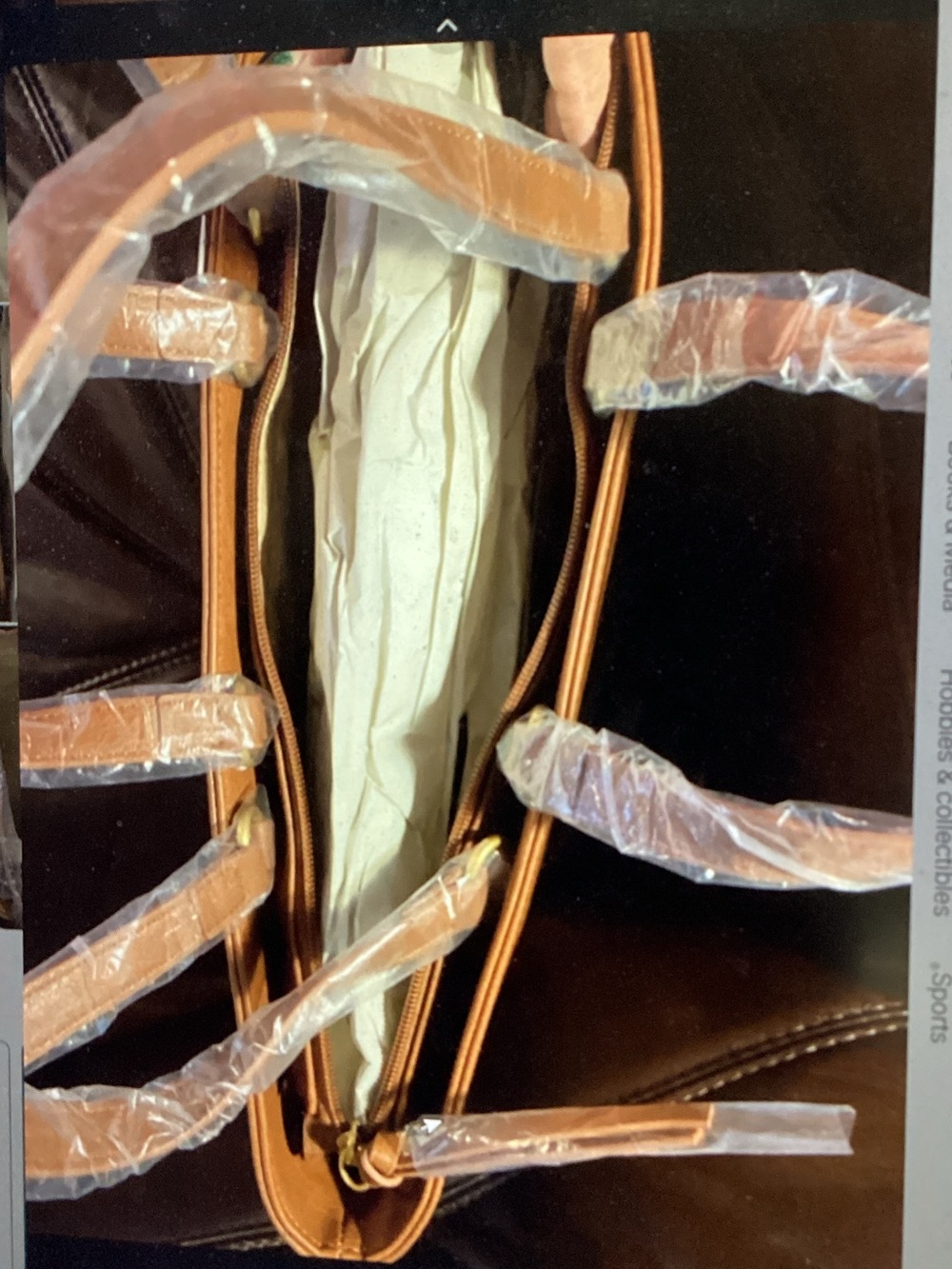 Women's Tan Tote Bag - Classic Everyday Carry - Picture 4 of 5